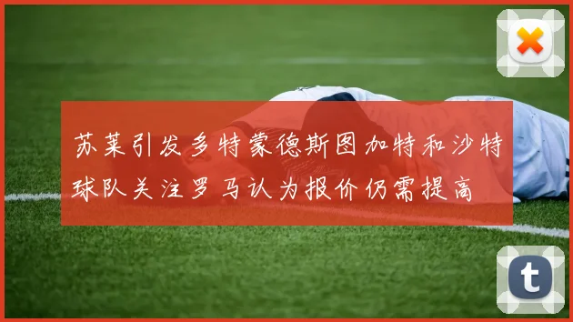 苏莱引发多特蒙德斯图加特和沙特球队关注罗马认为报价仍需提高